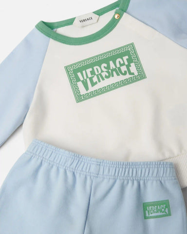 Baby Printed Stretch Cotton-Jersey Sweatshirt Set
