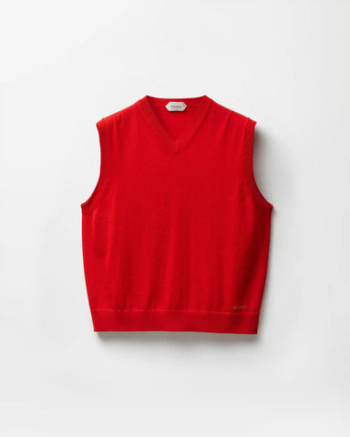 Embroidered Wool Knit Vest