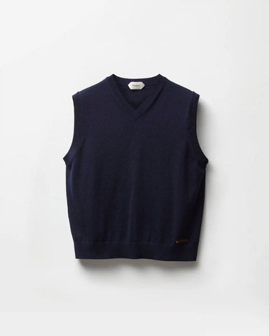 Embroidered Wool Knit Vest