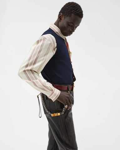 Embroidered Wool Knit Vest