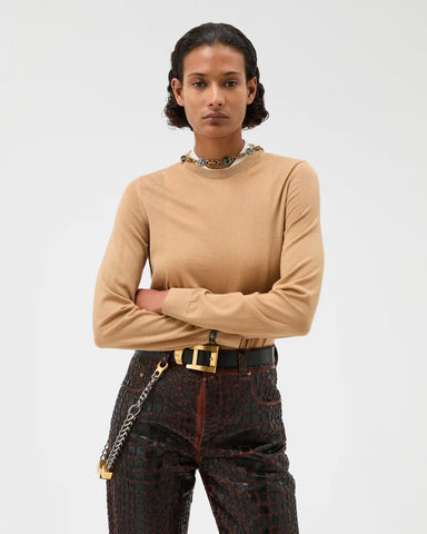 Embroidered Wool Knit Sweater