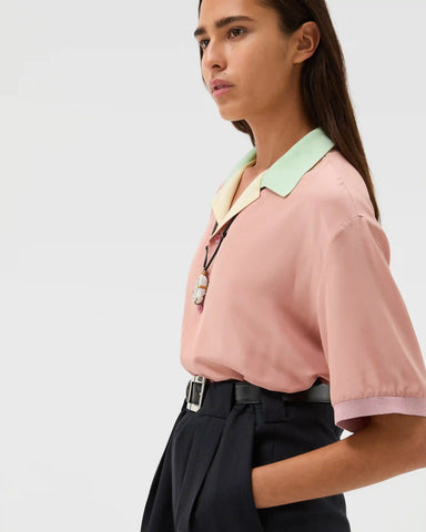 Silk-Poplin Crop Shirt