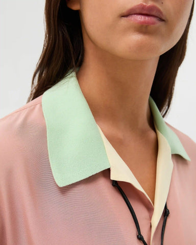 Silk-Poplin Crop Shirt