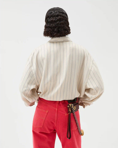 Striped Silk Twill Shirt