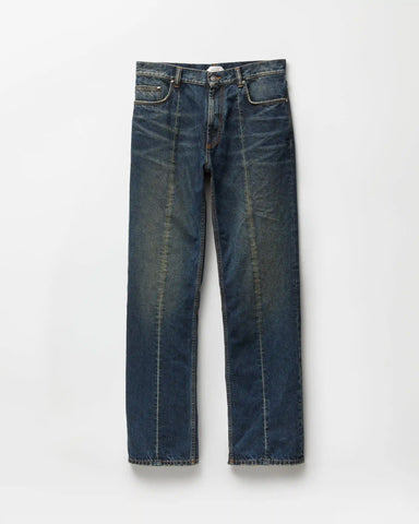 Distressed Straight Jeans