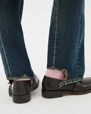 Distressed Straight Jeans