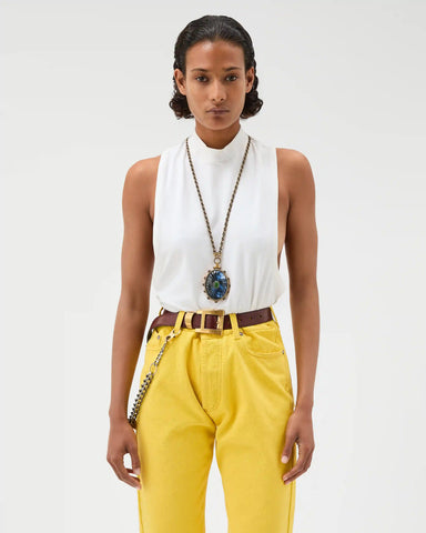 Embroidered Stretch Cotton-Jersey Tank Top