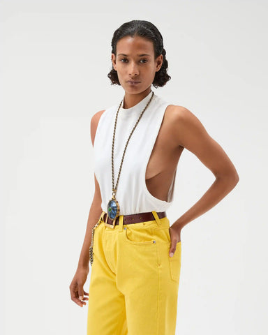 Embroidered Stretch Cotton-Jersey Tank Top