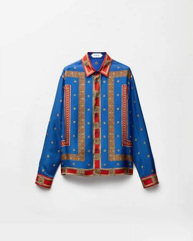 Printed Silk Twill Regular Shirt