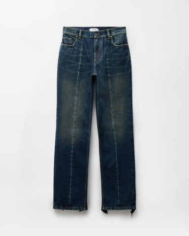 Distressed Straight Jeans