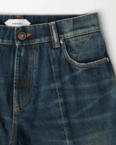 Distressed Straight Jeans