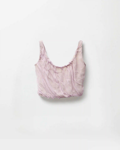 Silk-Chiffon Draped Top