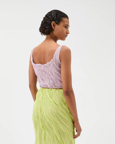 Silk-Chiffon Draped Top