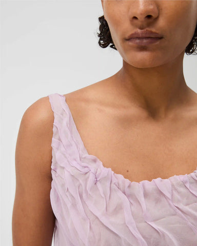 Silk-Chiffon Draped Top