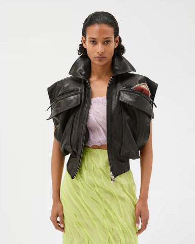 Silk-Chiffon Draped Top
