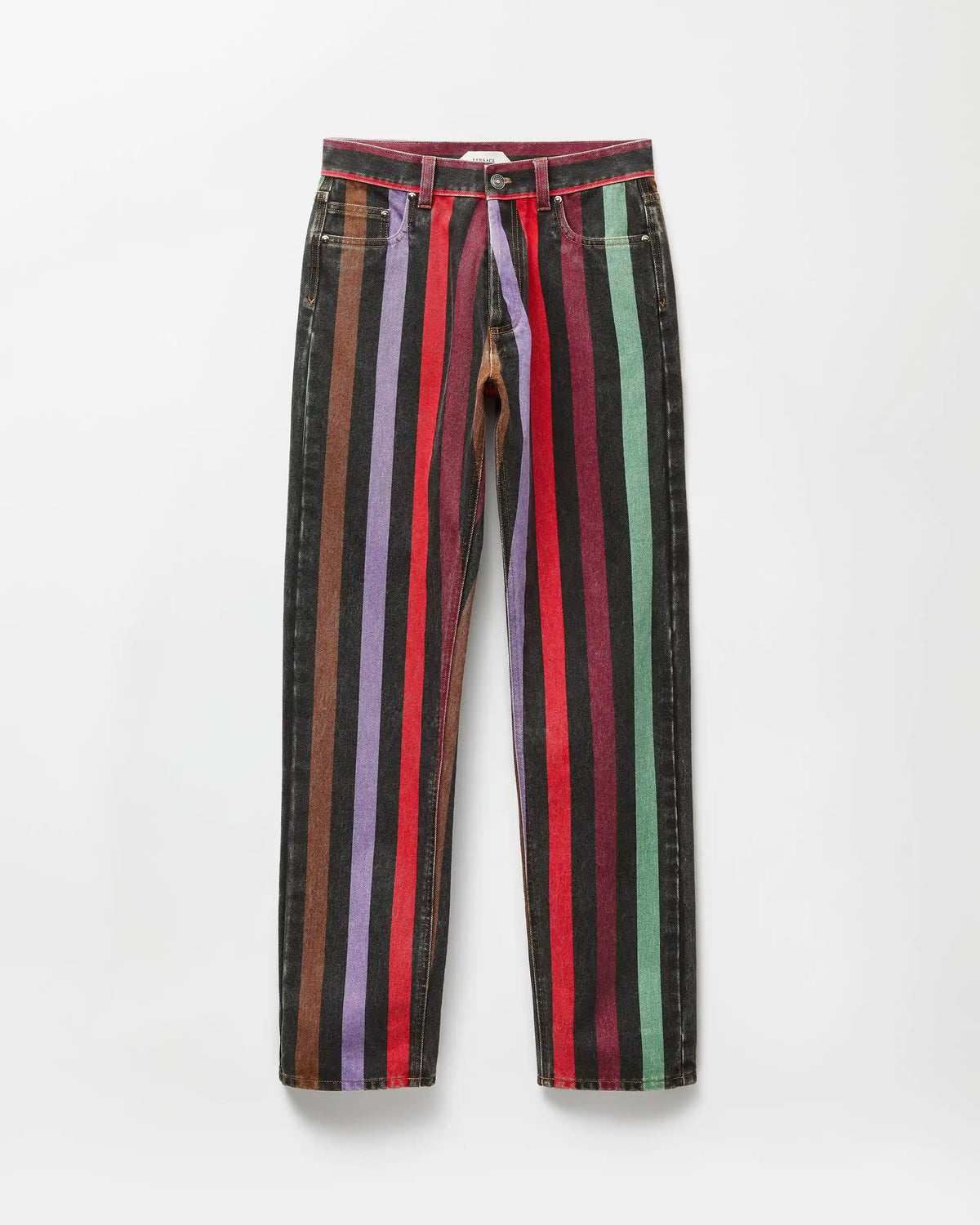 Striped Straight Jeans