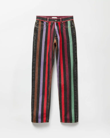 Striped Straight Jeans