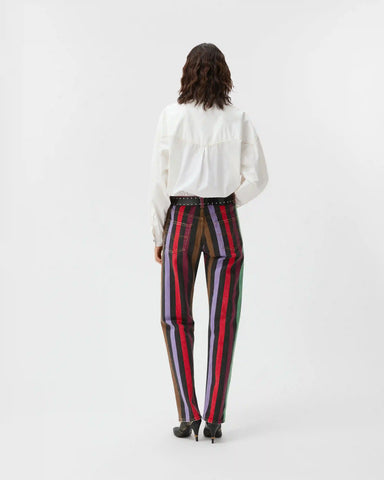 Striped Straight Jeans
