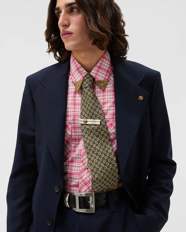 Printed Jacquard Silk Tie