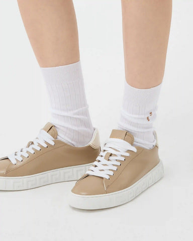 Greca Leather Sneakers