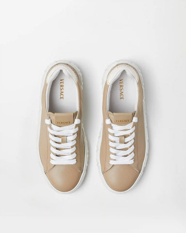 Greca Leather Sneakers