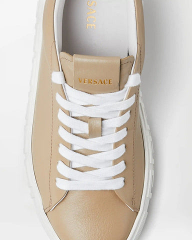 Greca Leather Sneakers