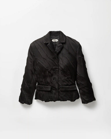Draped Envers-Satin Blazer