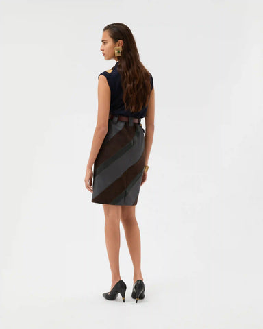 Wool-Mohair Pencil Skirt