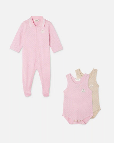 Baby Jacquard Cotton-PiquÃ© Sleepsuit