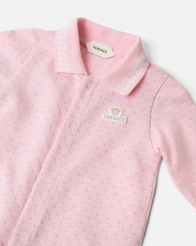 Baby Jacquard Cotton-PiquÃ© Sleepsuit