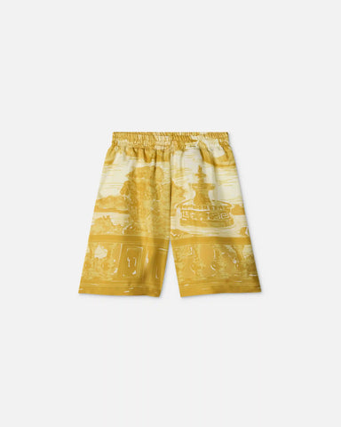 Kids Printed Silk Twill Shorts