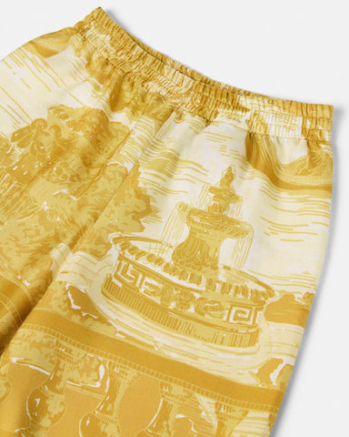 Kids Printed Silk Twill Shorts
