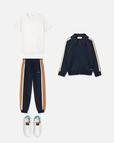 Kids Embroidered-Logo Cotton-Jersey Sweatpants