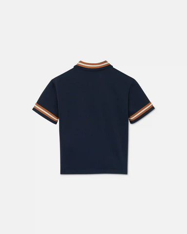 Kids Embroidered-Logo Stretch PiquÃ© Zip Polo