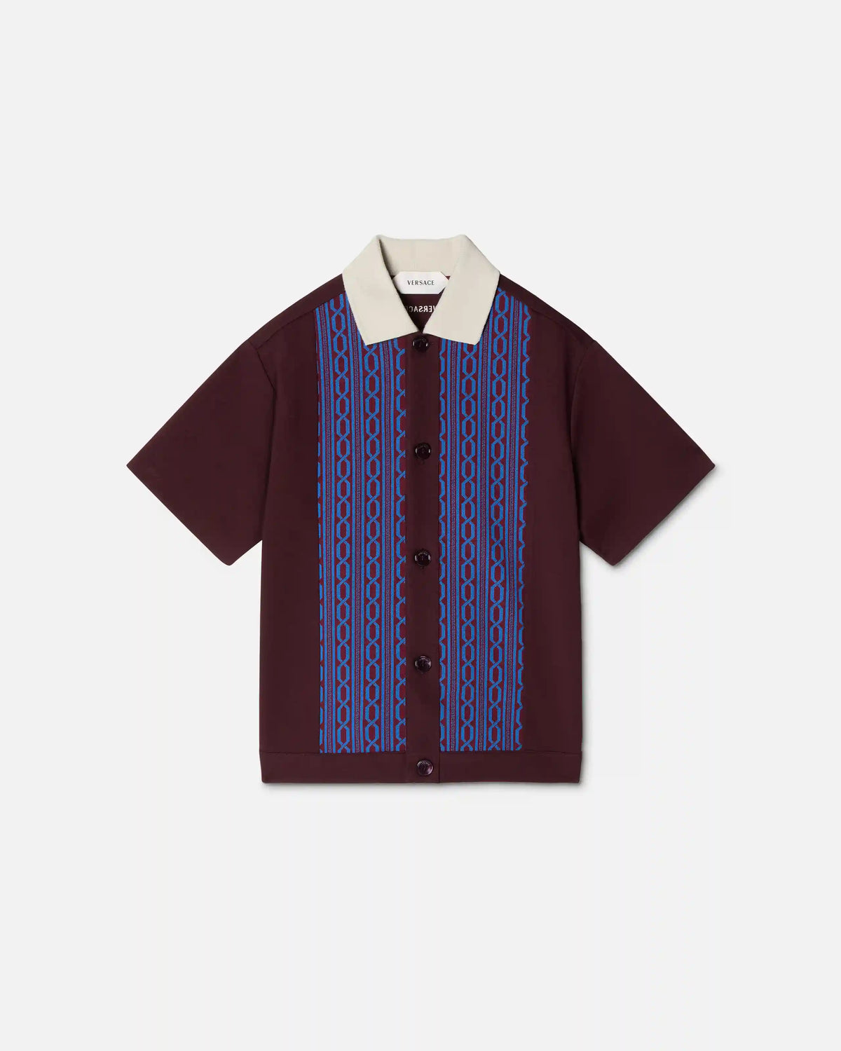Kids Embroidered-Logo Jacquard Milano-Stitch Shirt