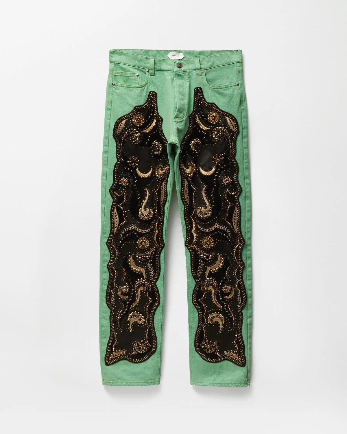 Embroidered Straight Jeans