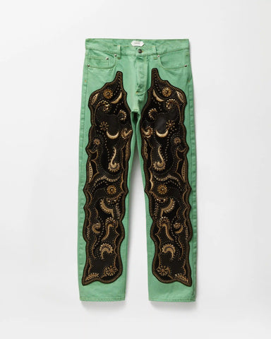 Embroidered Straight Jeans