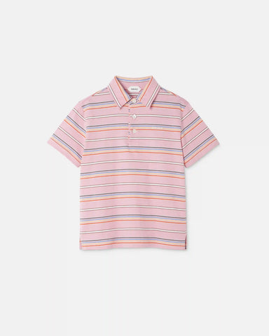 Kids Embroidered-Logo Striped Cotton-Jersey Polo