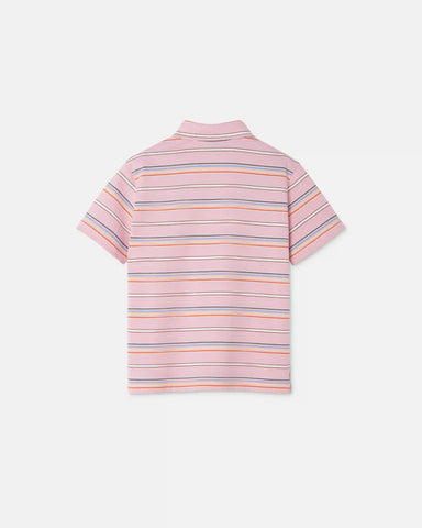 Kids Embroidered-Logo Striped Cotton-Jersey Polo