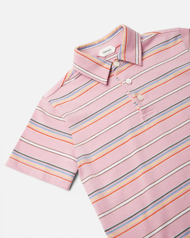Kids Embroidered-Logo Striped Cotton-Jersey Polo