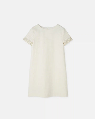 Kids Micro-Check Jacquard Cotton Dress