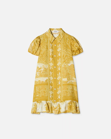 Kids Printed Silk-Twill Dress