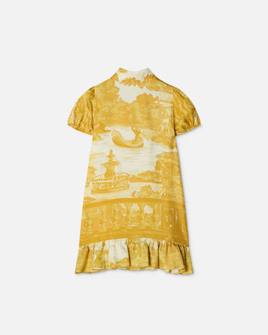 Kids Printed Silk-Twill Dress