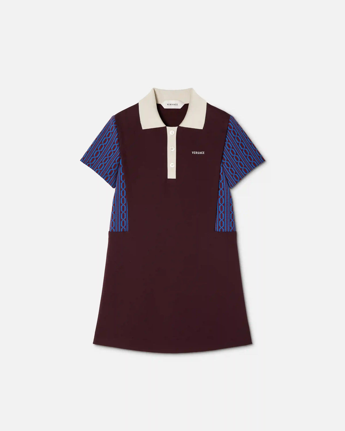 Kids Embroidered-Logo Jacquard Milano-Stitch Dress