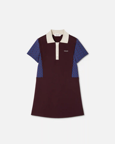 Kids Embroidered-Logo Jacquard Milano-Stitch Dress