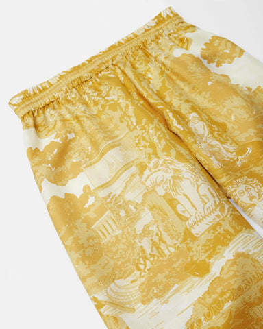 Kids Printed Silk Twill Pajama-Style Pants