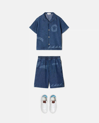 Kids Lasered Denim Shirt