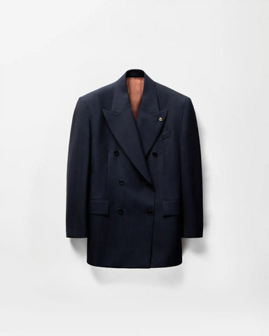 Pinstripe Wool Blazer