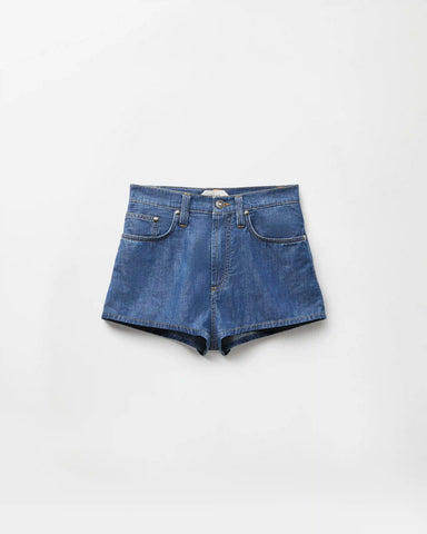 Chambray Denim Mini Shorts