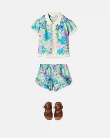 Baby Printed Silk Twill Shorts